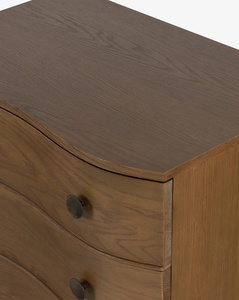 Angel High Quality Contemporary <b>Antique</b> Solid Teak Wood Nightstand Dark Brown with 3 Drawers for Apartment Bedroom Use - Product Image 4
