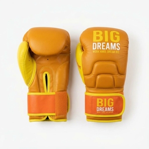 Gants de boxe en cuir PU Big Dreams bleus avec fermeture Velcro, équipement d'entraînement unisexe, à partir de 14 ans - Product Image 5