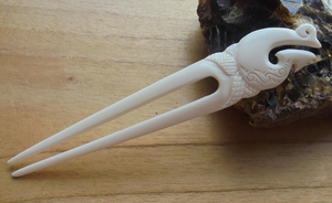 Nouveau modèle – Épingle à cheveux en os de buffle de qualité supérieure avec gravure artisanale pour la décoration des coiffures et les cheveux longs - Product Image 4