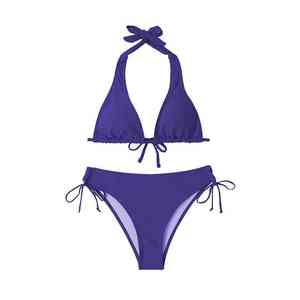 Traje de Baño Clásico con Rayas, Sin Varillas, Agradable al Tacto, Ligero y Suave, Ropa de Playa para Mujer, Bikini - Product Image 2