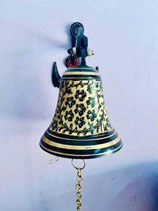 Cloche en laiton pur, nouveau design européen, cloche de jardin de qualité supérieure en laiton, parfaite pour la décoration nautique, le jardin, le temple et l'entrée de la maison - Product Image 3