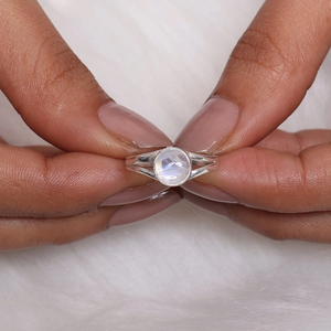 Natural Moonstone <b>Ring</b> Handmade Gemstone Jewelry Dainty <b>Boho</b> <b>Ring</b> Unique Gift for Girls & women's - Product Image 5