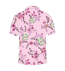 เสื้อโปโลพิมพ์ลายดอกไม้สีชมพูสำหรับผู้ชาย เสื้อยืดแฟชั่นแขนสั้นลำลองสำหรับฤดูร้อน - Product Image 2