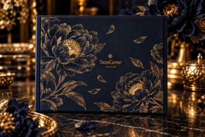 Boîte de découverte de parfum personnalisée de style livre à charnières, senteur pivoine de minuit - Product Image 6