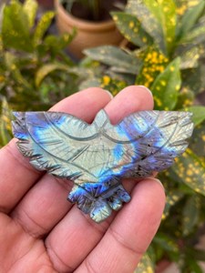 Amethyst Eagle <b>Crystal</b> Carving | Hand-Carved Sculpture for Home Decor Feng Shui Healing & Collectibles - Product Image 1