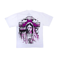 T-shirts pour hommes Cupid Tattoo Hip Hop Streetwear en coton 100% peigné, écologique, personnalisable OEM, 300 g/m², motif 'THAT'S AWFUL LOT COUGH SYRUP'