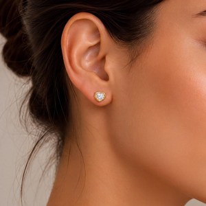 Cadeau d'anniversaire, bague de fiançailles, diamant de laboratoire en forme de cœur, certifié IGI, couleur DEF, clarté VS VVS, or massif 10K 14K 18K - Product Image 3
