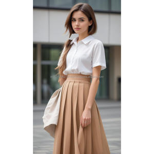 Jupes en coton spandex à la mode et durables avec tissu extensible de qualité supérieure adaptées aux vêtements de bureau décontractés et aux occasions élégantes - Product Image 1