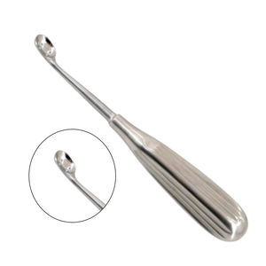 Curette osseuse orthopédique manuelle en acier inoxydable, instrument chirurgical certifié CE pour des procédures de débridement et de greffe osseuses précises - Product Image 3