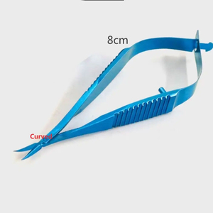 Micro-ciseaux Castroviejo droits 8 cm avec poignée à ressort, instrument chirurgical ophtalmique CE OEM - Product Image 2