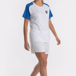 Conjuntos de Uniformes de Baloncesto Blancos y Azul Rey para Mujer, Manga Corta, Secado Rápido, Transpirables, 100% Poliéster, Ropa Deportiva para Equipos - Product Image 4