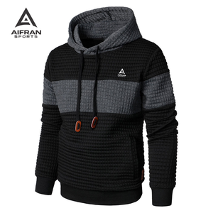 Sudadera con Capucha AIFRAN de Felpa Gruesa de 450 g/m², Talla Grande, Antiarrugas, con Logotipo Personalizado, Sudadera Lisa para Hombre, Ropa Casual - Product Image 2