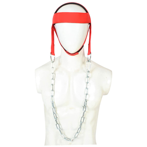 Weight Lifting Heavy Duty Professional Head Neck Harness with Neoprene & Nylon Metal Chain for <b>Strength</b> <b>Training</b> Gym Sling Belt - Product Image 1