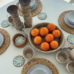 Handcrafted Mother of Pearl Inlay Coasters Hanoi's Craftsmanship From Vietnam Cozy Mats & Pads - Product Image 2