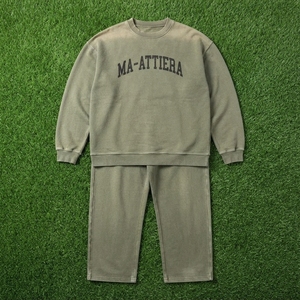 Conjunto Deportivo para Hombre, Sudadera Cuello Redondo Verde Oliva con Lavado Ácido, Pantalones Jogger, Ropa Casual de Calle, Traje de Dos Piezas - Product Image 6