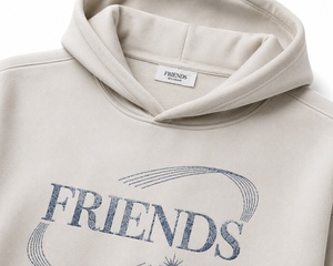 Sudadera con Capucha para Hombre, Color Gris Claro, Corte Regular, Algodón, Informal, para Otoño, con Logotipo en la Manga Izquierda - Product Image 5
