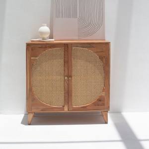 Buffet et armoire de rangement Vandana Falcon Prime en rotin et bois d'acacia pour un rangement moderne à la maison - Product Image 1