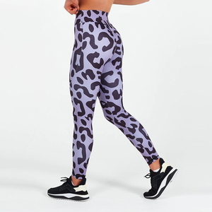 Leggings taille haute à imprimé léopard, longueur intégrale, extensibles, respirants, pantalons de sport pour femmes - Product Image 3