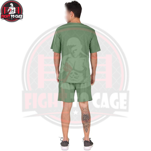 ชุดนอนเสื้อยืดแขนสั้นคอปกทรงโอเวอร์ไซส์ผ้าคอตตอนผสมถักสีเขียวล้วนใส่สบายสไตล์ลำลองสำหรับฤดูร้อนรุ่นใหม่ล่าสุด - Product Image 3