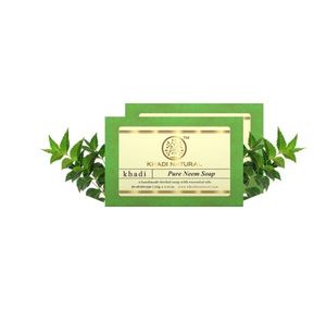 Savon au Neem Pur Naturel Khadi, 125g, Savon de Bain Herbal pour l'Acné, Savon Naturel aux Huiles Essentielles - Product Image 2