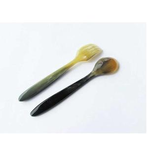 Cuillère et Spatule à Salade Personnalisables en Agate Naturelle Polie, Style Animal Unique (Bison, Vache, Boeuf) avec Logo et Taille Personnalisés - Product Image 4
