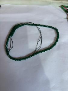 Perles d'émeraude verte naturelle à facettes, brins de pierres précieuses rondes en cristal, certifiées IGI, HARI OM CREATION, vente en gros pour la fabrication de bijoux - Product Image 2