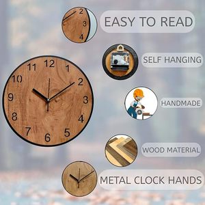 Stylish Handmade Wooden Wall <b>Clock</b> Eco-Friendly Modern Home Office Decor Natural Wood Designer By M/S SHAAD HANDICRAFTS - Product Image 3