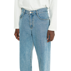 Pantalones Vaqueros de Pierna Ancha para Hombre, Estilo Relajado, Lavado, Algodón, Estilo Urbano, Azul Clásico, OEM, ODM, Venta al Por Mayor - Product Image 3