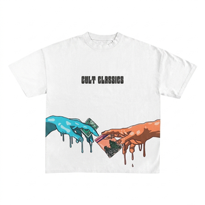 Camiseta de Algodón 100% para Hombre, Corte Holgado, Estampada, Premium, 240 GSM, Lavado Ácido, Gráfico Rojo, Dobladillo Desgastado, Impresión Serigrafiada, Logotipo Personalizado - Product Image 5
