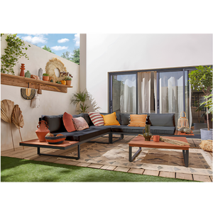 Conjunto de sofás de aluminio personalizados para patio, muebles de conversación para jardín exterior, para proyectos comerciales de hoteles y resorts. - Product Image 6