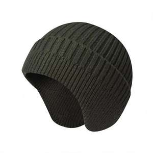 หมวกบีนนี่ถักไหมพรมปอมปอมขนสัตว์แบบยูนิเซ็กซ์ ทรงแบ็กกี้ บีเร็ต สำหรับฤดูหนาว เล่นสกี อุ่นสบาย - Product Image 1