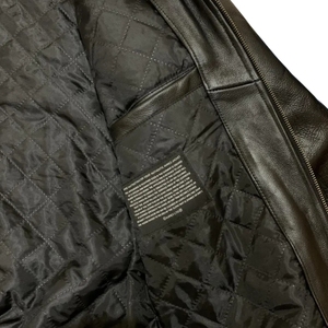 Men's Black Real Cowhide Leather Bomber <b>Jacket</b> | Classic American Flight Style USA Icon High-Volume Vintage Flight at Wholesale - Product Image 4