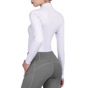 Vêtement de base pour l'équitation pour femmes, couleur unie, mélange de polyester et de spandex, respirant, séchage rapide, thermique, facile à porter - Product Image 6