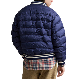 Blouson matelassé premium pour homme, style universitaire, coupe bomber, personnalisable OEM, luxe, athleisure, streetwear, doublure en coton, coupe-vent - Product Image 2