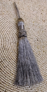 Silver Fabric Tassel Decorative Hanging <b>Ornament</b> Minimalist Style for Indoor Living Room Home Decor - Product Image 5