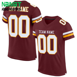 Camiseta de fútbol americano personalizada con malla, nombre del equipo y número cosidos, uniforme de juego auténtico para hombres y jóvenes - Product Image 1