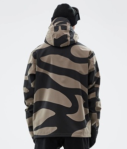 Men's <b>Camouflage</b> Hooded Waterproof Snowboard Jacket Winter Sporty Style with Pockets and Zipper Closure - Product Image 6
