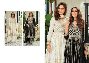 <span class=keywords><strong>Collezione</strong></span> di Lusso per l'Eid: Completo Palazzo in Chinon Pesante con Ricami Dettagliati, Salwar Suit Festivo Pronto <span class=keywords><strong>da</strong></span> Indossare per Donne - Product Image 2