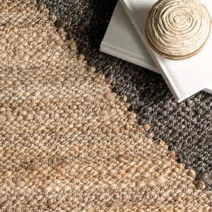 Modern Geometric Jute Area <b>Rug</b> Rectangle Flat Weave <b>Non</b> <b>Slip</b> Living Room Home Use Spot Clean - Product Image 6
