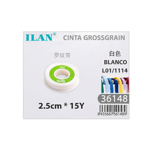 Nastro bianco da 2,5 cm 15Y per lavori artigianali - Product Image 2