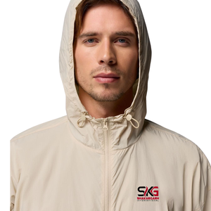 Chaqueta cortavientos con capucha y logotipo personalizado, ligera, con cremallera, impermeable para exteriores, para hombre - Product Image 4