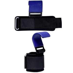 ตะขอเกี่ยวสำหรับยกน้ำหนักแบบกำหนดเองได้ พร้อมสายรัดข้อมือนีโอพรีนหนา สำหรับออกกำลังกายในยิม - Product Image 2