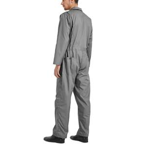 Combinaison de travail personnalisée en pur coton pour hommes, réfléchissante, pour soudeurs, chantiers navals, ports maritimes, vêtements de sécurité résistants pour la réparation de machines - Product Image 4