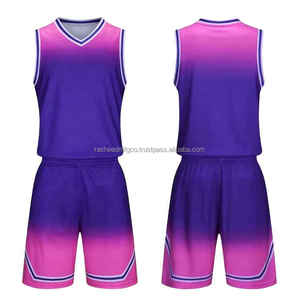 Polyester Custom Men's Sublimation Reversible Basketball Uniforms Sets Printed Basketball Jersey Kits Plus Size Moisture-Wicking - Product Image 2