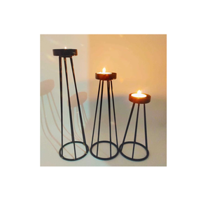 Nuevo Diseño de Portavelas de Metal Negro para Bodas, Eventos Festivos, Soporte de Hierro para Velas de Lujo y Moderno para Decoración del Hogar y Mesa - Product Image 4