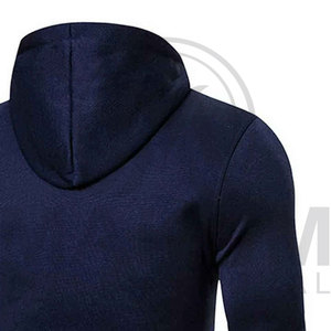 Sudadera con Capucha para Hombre, Corte Ajustado, Color Sólido, Tejido de Algodón, Informal, con Bolsillo, para Otoño - Product Image 2