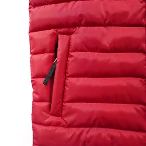 <b>Red</b> Black Custom Men Puffer Stand Collar Quilted Winter Bodywarmer Sleeveless Jacket OEM Private Label Wholesale Warm - Product Image 3