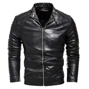 Chaqueta de Cuero Suave para Hombre, Estilo Casual, Cómoda, Duradera, con Aspecto Vintage Premium, Impermeable y Transpirable - Product Image 1