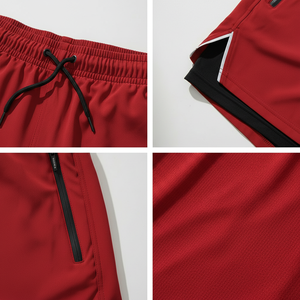Men's Dual Layer Water Sport <b>Shorts</b> Quick Dry Inner <b>Compression</b> Zip Security Pocket Custom Logo Bulk Order Manufacturer - Product Image 5