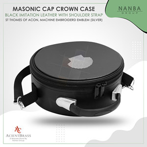 Masonic <b>Crown</b> Cap Case ST Thomas Of Acon Embroidered Emblem (<b>Silver</b>) - Product Image 4